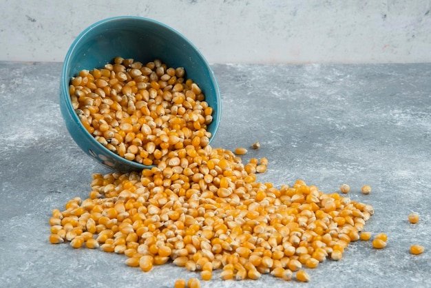 Golden yellow corn kernels